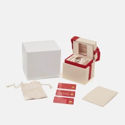 Pre Owned Omega Brown 18K Sedna Gold Stainless Steel Diamond Constellation 131.20.28.60.63.001 Women's Wristwatch 28 mm