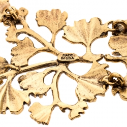 Pre Owned قلادة أوسكار دي لارينتا فيرن ذهبية اللون