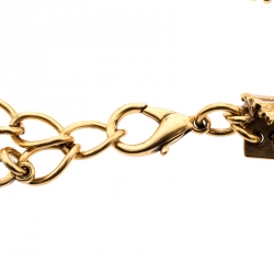 Pre Owned قلادة أوسكار دي لارينتا فيرن ذهبية اللون