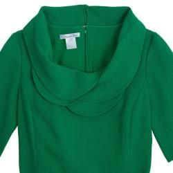 مملوكة مسبقًا Oscar de la Renta Tulip-neck Sheath Dress M