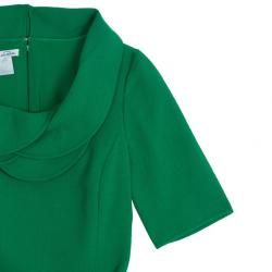 مملوكة مسبقًا Oscar de la Renta Tulip-neck Sheath Dress M