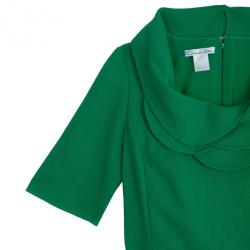 مملوكة مسبقًا Oscar de la Renta Tulip-neck Sheath Dress M