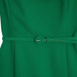 مملوكة مسبقًا Oscar de la Renta Tulip-neck Sheath Dress M