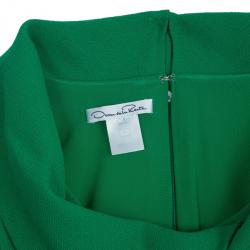 مملوكة مسبقًا Oscar de la Renta Tulip-neck Sheath Dress M