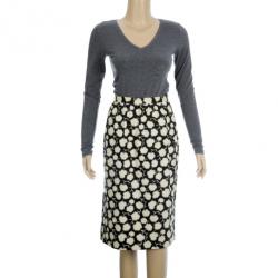مملوكة مسبقًا Oscar De La Renta Monochrome Skirt M