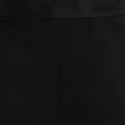Pre Owned Oscar De La Renta Black Wool Straight Leg Pants M (US 6)