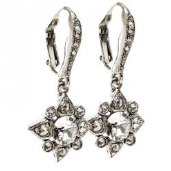 Pre Owned أقراط اوسكار دي لا رينتا ديليكت ستار كريستال فضية اللون