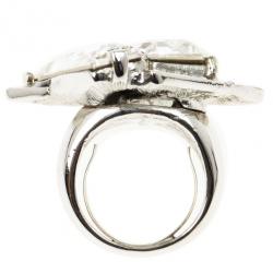 مملوكة مسبقًا Oscar de la Renta Geometric Crystal Ring Size 56