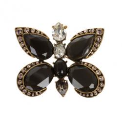 Pre Owned Oscar de la Renta Butterfly Brooch