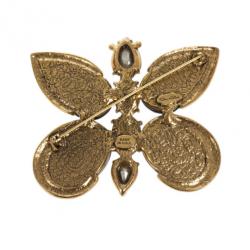 Pre Owned Oscar de la Renta Butterfly Brooch