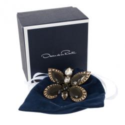 Pre Owned Oscar de la Renta Butterfly Brooch