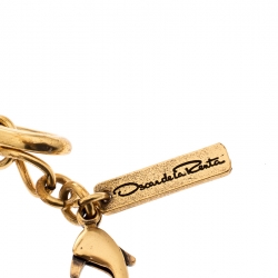 مملوكة مسبقًا قلادة أوسكا دي لارينتا صن برست لؤلؤ صناعي ذهبية اللون