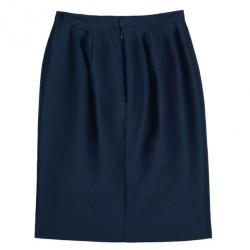 Pre Owned Oscar de la Renta Navy High Waist Skirt M
