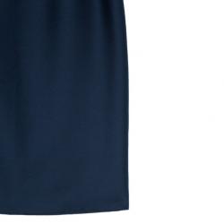 Pre Owned Oscar de la Renta Navy High Waist Skirt M