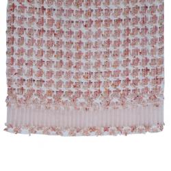 Pre Owned Oscar de la Renta Peach Tweed Skirt Suit M