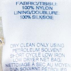 مملوكة مسبقًا Oscar de la Renta Gold Tulle Embroidered Dress L