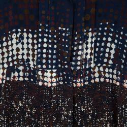 Pre Owned Oscar de la Renta Multicolor Printed Button Up Dress S
