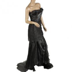 مملوكة مسبقًا Oscar De La Renta Silk Crush Gown XS