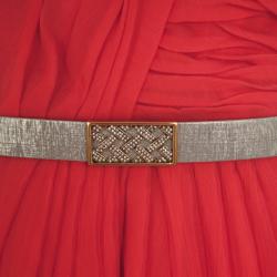 مملوكة مسبقًا Oscar de la Renta Red Resort 2013 Evening Gown S