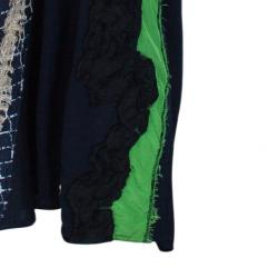 Pre Owned Oscar de la Renta Patchwork Silk Kaftan L