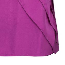 مملوكة مسبقًا توب اوسكار دي لا رينتا طبقات الحرير الفوشيا M