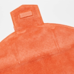 Pre Owned Oscar De La Renta Orange Watersnake Leather Small Grafton Clutch