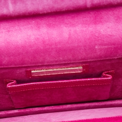 Pre Owned Oscar de la Renta Pink Watersnake Leather Small Grafton Clutch