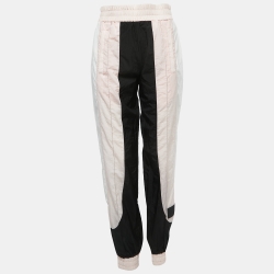 Black/Pink Colorblock Nylon Track Pants