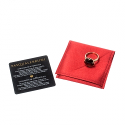 Pasquale Bruni Bon Ton Smoky Quartz Diamond 18k Rose Gold Flower Ring Size 56