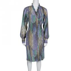 Paul & Joe Multicolor Graphic Print Comedie Wrap Dress L