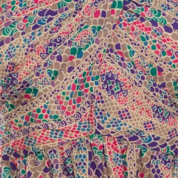 Paul and Joe Multicolor Mini Fish Scale Print Bandeau Maxi Dress L