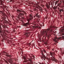 Paul and Joe Red Floral Printed Silk Ruffled Tiered Dress S