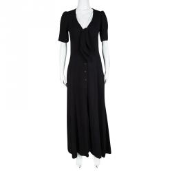 Paul and Joe Navy Blue Front Tie Detail Grives Maxi Dress M