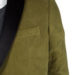 Paul and Joe Mustard Contrast Silk Lapel Kazoar Blazer L