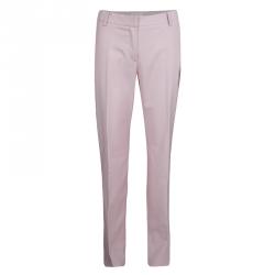 Paul and Joe Blush Pink Wool Contrast Piping Detail Trousers M