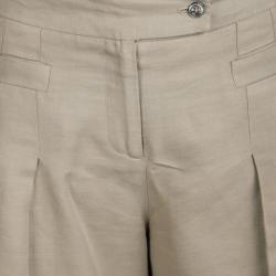 Paul & Joe Beige Pleated High Waist Shorts M
