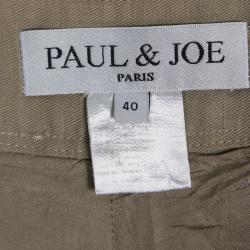 Paul & Joe Beige Pleated High Waist Shorts M
