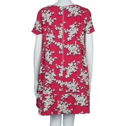Paul and Joe Pink Floral Print Short Sleeve Shift Dress L