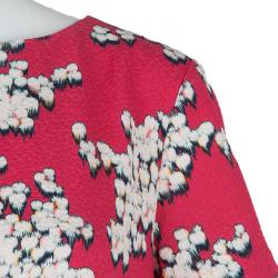 Paul and Joe Pink Floral Print Short Sleeve Shift Dress L