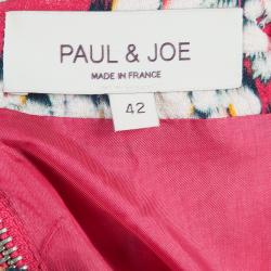 Paul and Joe Pink Floral Print Short Sleeve Shift Dress L