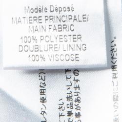 Pre Owned Paule Ka Red Lurex Floral Lace Pleated Shirt Dress XL