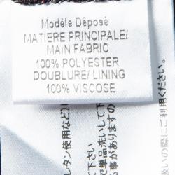 Pre Owned Paule Ka Red Lurex Floral Lace Pleated Shirt Dress XL