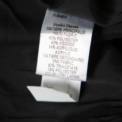 Pre Owned Paule Ka Gold and Black Draped Bodice Detail Evening Gown M