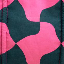 Paule Ka Pink/Green Canvas Printed Tote