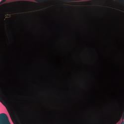 Paule Ka Pink/Green Canvas Printed Tote