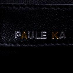 Paule Ka Pink/Green Canvas Printed Tote