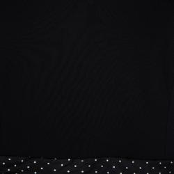 Paule Ka Monochrome Dotted Skirt Detail Long Sleeve Dress S