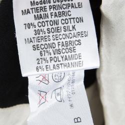 Paule Ka Monochrome Dotted Skirt Detail Long Sleeve Dress S