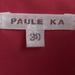 Pre Owned Paule Ka Pink Cotton Smocked Waist Detail Shirt M