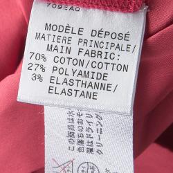 Pre Owned Paule Ka Pink Cotton Smocked Waist Detail Shirt M